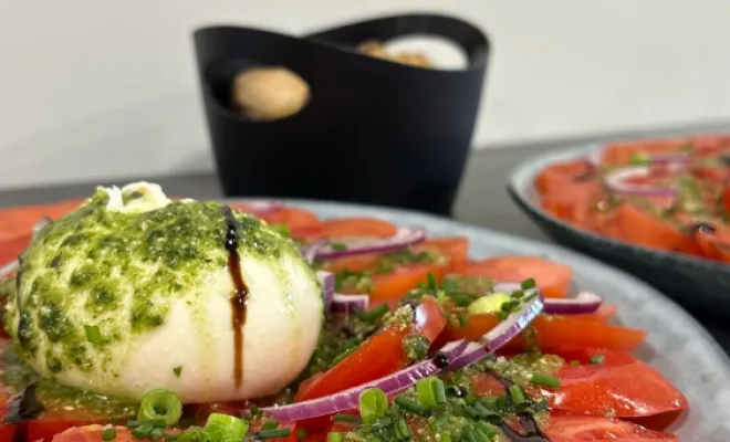 carpaccio de tomate et sa burrata